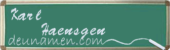 Karl Haensgen Visitenkarte